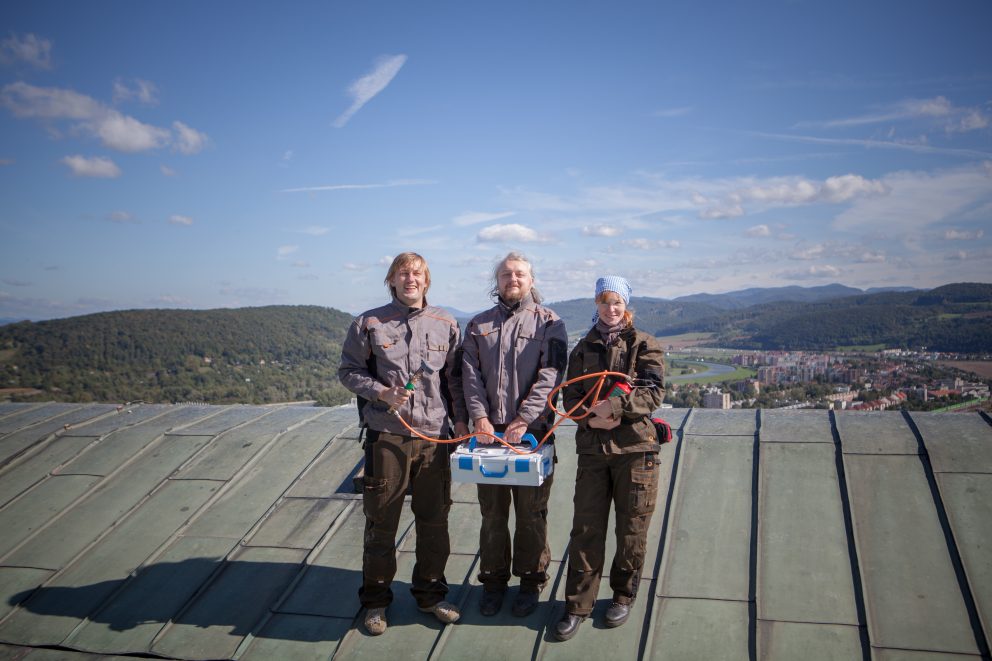 Fagfolk fra ProMonumenta et EØS-prosjekt i Slovakia. Foto: Ingrid Aas