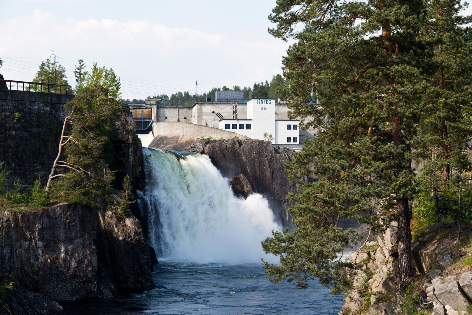 Vannkraft var alfa omega for utbyggelsen av kraftverkene Tinfos 1 på Notodden. Foto: Per Berntsen