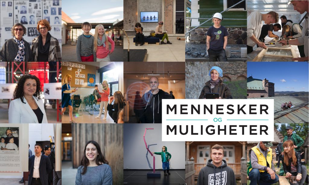 Bildekollasj: Mennesker Og Muligheter.