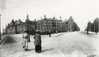 Bilde fra Viktoria Terrasse, Drammensveien, 1800 tallet. Foto: Riksantikvaren
