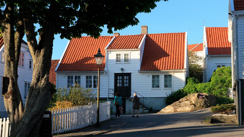 Foreningen Gamle Skudeneshavn vant Riksantikvarens kulturminnepris for 2018. Bilete er frå Veibellsbakken 8. Foto: Ørjan B. Iversen.