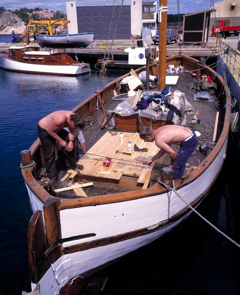 Fartøyvernsentre finnes det tre av i Norge. Her er senteret på Bredalsholmen i Kristiansand.