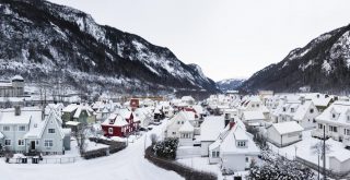 Rjukan om vinteren.