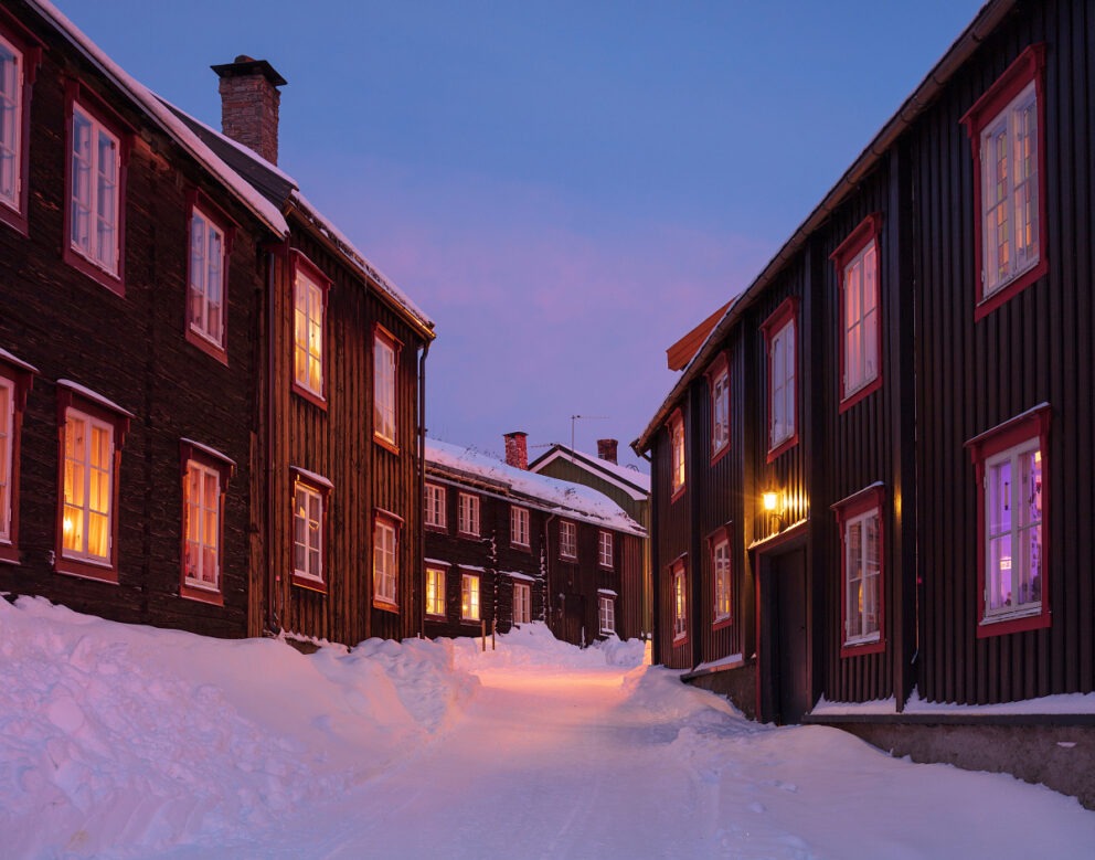 Røros i vnterskrud.