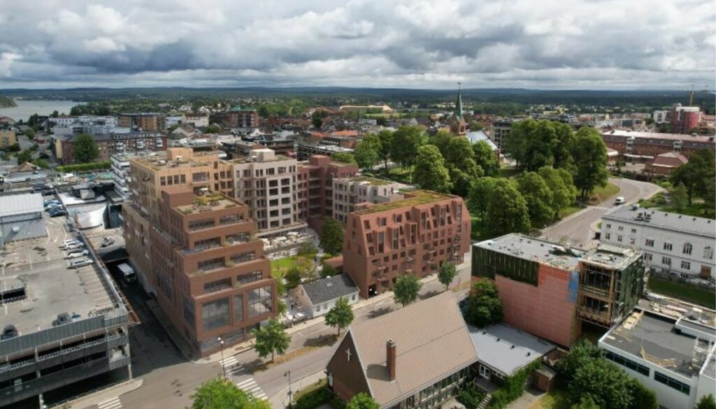 Skisse til planforslag for kvartal i Sarpsborg. Riksantikvaren har innsigelse.