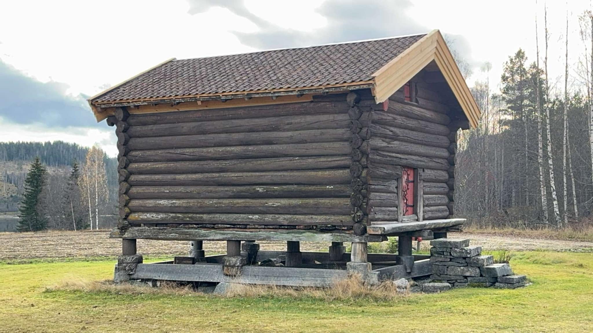 Nytt tak på loft fra 1272 på Alstad.