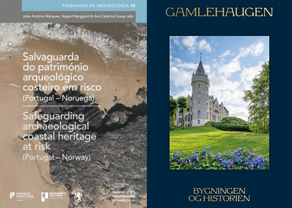 Bilde av bøklene Safeguarding archaeological coastal heritage og Gamle Haugen