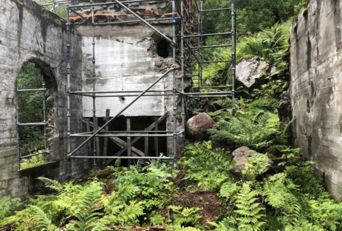 Istandsetting av ruinen av en kraftstasjon i juvet på Rjukan